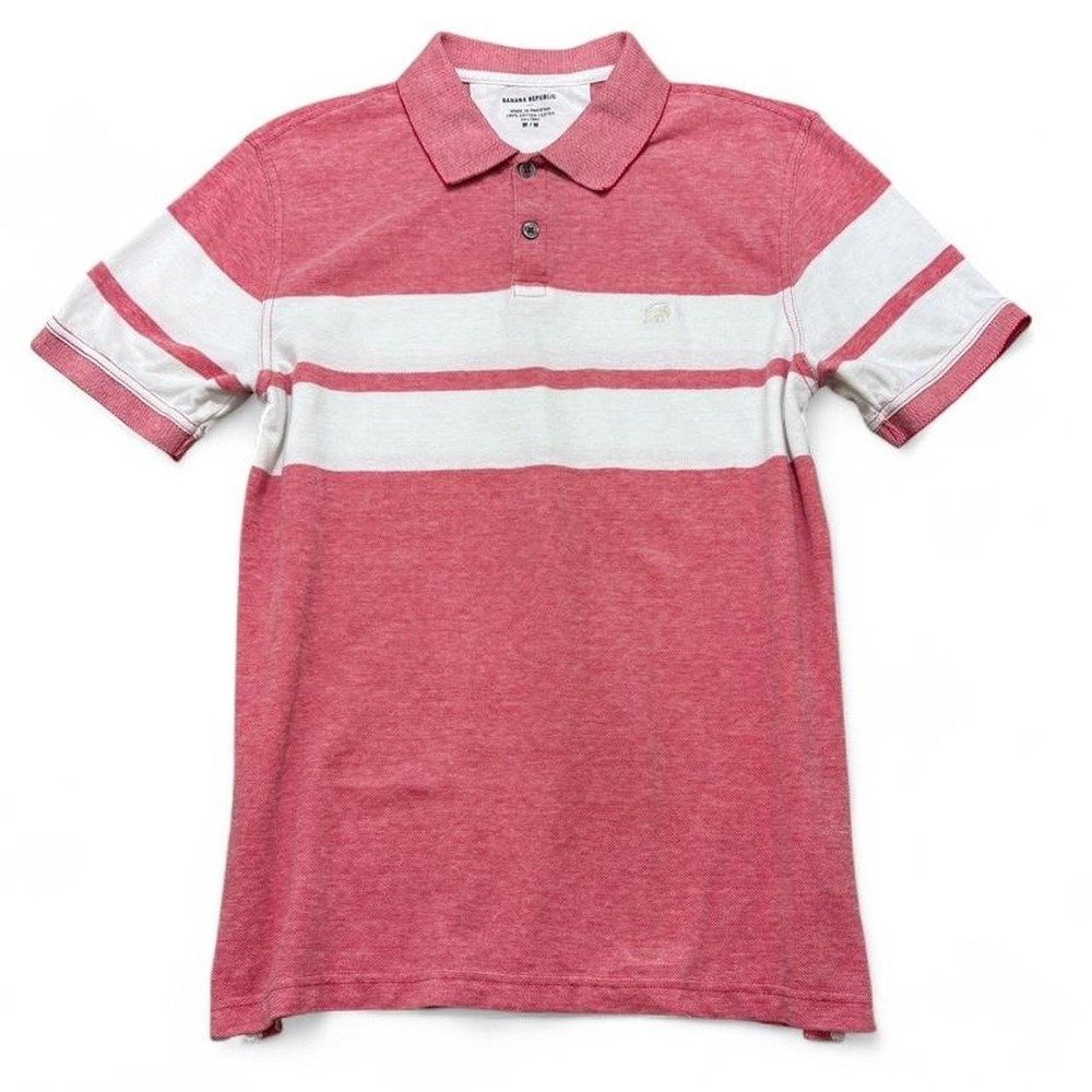 Banana Republic Polo Preppy Retro Heritage vibes Elephant Logo Coastal Resort M